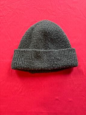 Primark Cares Dark Green Ribbed Knit Cuffed Beanie Hat One Size